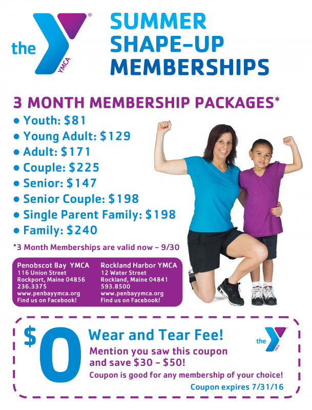 YMCA Summer Membership Packages now available! PenBay Pilot