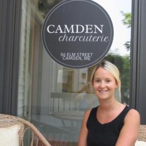 Allison Warren sits outside her new business. (Photo by Kay Stephens) c