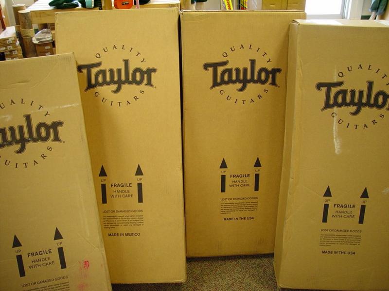 taylor guitar shipping box