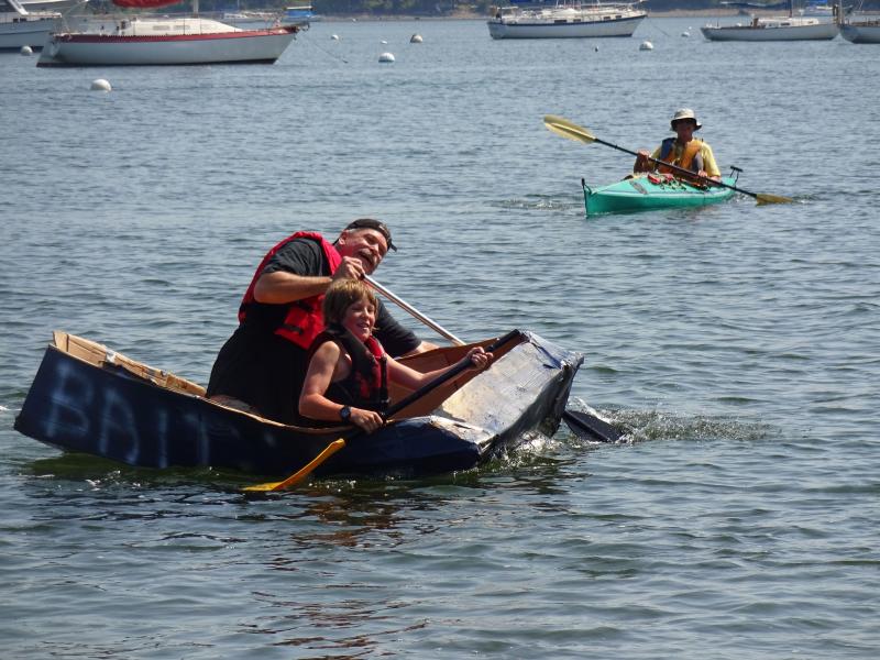 Belfast Harbor Fest's Cardboard Boat Challenge: Some skim, some sink