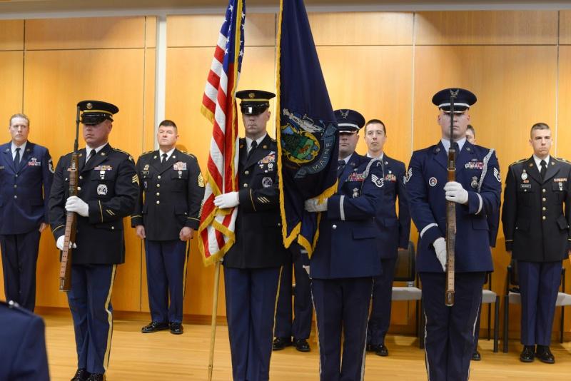 The U.S. Air Force Honor Guard Color Guard presents