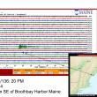 The University of Maine seismometer charted the 2.5-magnitude earthquake off Boothbay Harbor on January 14. Alice Kelley, a faculty member in the UMaine School of Earth and Climate Sciences, prepared a seismometer graphic displaying the occurrence.