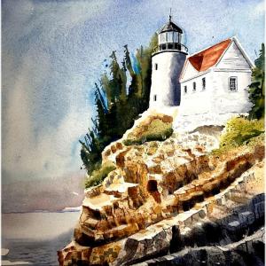 Watercolor by Stephen Teichman. (Photo courtesy The Craignair Gallery) Watercolor by Stephen Teichman. (Photo courtesy The Craignair Gallery)