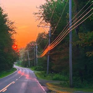 Driving down Beach Road, toward the sunrise. (Photo by Jana Timchak) Sunrise